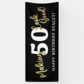 Birthday Black Gold machen Alter gut aussehen Banner (Vertikal)
