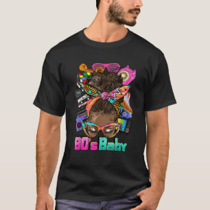 Birthday Black History Monat 80 S Baby Afro Girl T T-Shirt