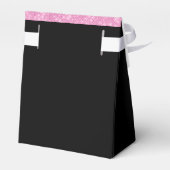 Birthday Black Hot Pink Glitzer Name Vielen Dank Geschenkschachtel (Rückseite)