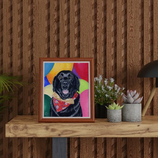 Birthday Black Labrador Artwork Poster