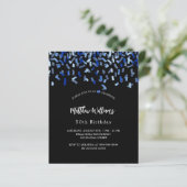 Birthday Black Marine Blue Einladung zum Haushalt (Stehend Vorderseite)