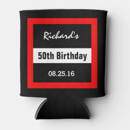 Birthday Black mit Red Frame Geometric Z50 Dosenkühler