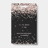 Birthday Black Rose Golden Rose Glitzer Vip Ausweis (Rückseite)