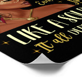 Birthday Black Women Libra Girl 23. September Poster (Ecke)