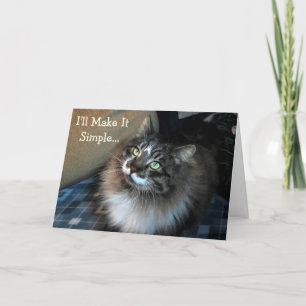 Birthday Blackmail Cat Geburtstagskarte Karte