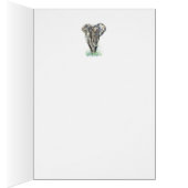 Birthday Blank Watercolor Elephant Animal Art (Innen (Rechts))