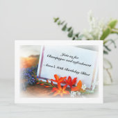 Birthday Blast Celebration Einladung (Stehend Vorderseite)