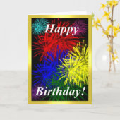 Birthday Blast Karte (Gelbe Blume)