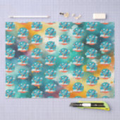 Birthday Blastoff: Rocket Ship Adventure Pattern Seidenpapier (Handwerk)