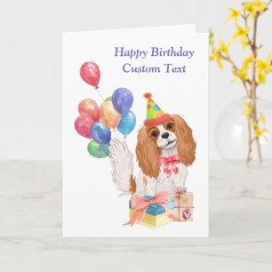 Birthday Blenheim Cavalier King Charles Spaniel  Karte