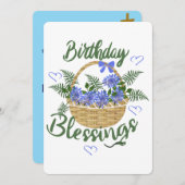 Birthday Blessings Feiertagskarte (Vorne/Hinten)
