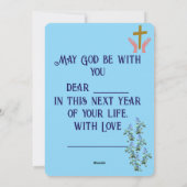 Birthday Blessings Feiertagskarte (Rückseite)