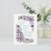 Birthday Blessings Scripture Numbers 6:24-26 Postkarte (Stehend Vorderseite)