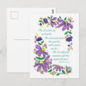 Birthday Blessings Scripture Numbers 6:24-26 Postkarte (Vorne/Hinten)