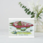 Birthday Blimp und Blue Birds Postkarte (Stehend Vorderseite)