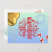 Birthday Bliss Postkarte (Vorne/Hinten)