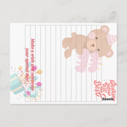 Birthday Bliss Postkarte (Rückseite)