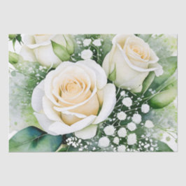 Birthday Bliss White Rose Seidenpapier