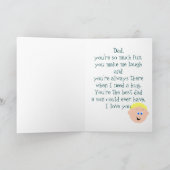Birthday Blonde Hair Vater von Son Karte (Innenseite)