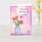 Birthday Blooms Card Karte (Gelbe Blume)