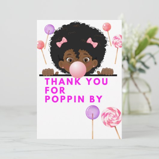 Birthday Blowout Danke Karte (Stehend Vorderseite)