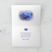 Birthday Blue African Violets Karte (Innenseite)