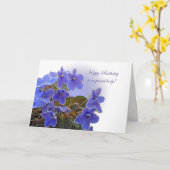 Birthday Blue African Violets Karte (Gelbe Blume)
