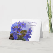 Birthday Blue African Violets Karte (Vorderseite)