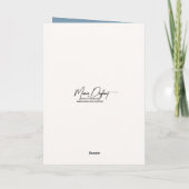 Birthday Blue and White Snowflake Quilt Karte (Rückseite)