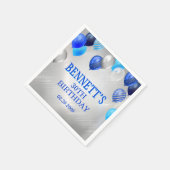 Birthday Blue Balloons Napkins Serviette (Ecke)