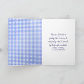 Birthday Blue Cornflower Bouquet Karte (Innenseite)