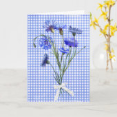 Birthday Blue Cornflower Bouquet Karte (Gelbe Blume)