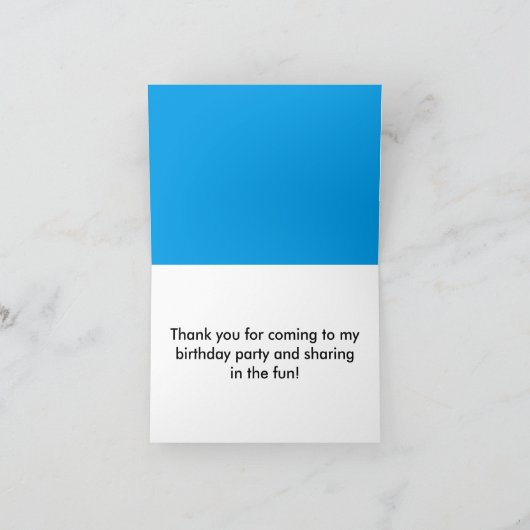 Birthday Blue Cupcake Danke (Innenseite)