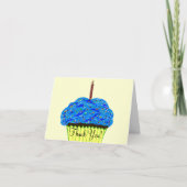 Birthday Blue Cupcake Danke (Vorderseite)