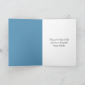 Birthday Blue Extravagant Fantasy Blume Karte (Innenseite)