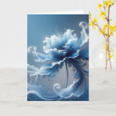 Birthday Blue Extravagant Fantasy Blume Karte (Gelbe Blume)