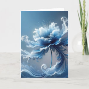 Birthday Blue Extravagant Fantasy Blume Karte