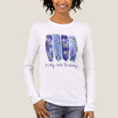 Birthday Blue July Birth Month Blume Tri-Blend Shirt (Vorderseite)