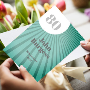 Birthday Blue Male Modern Birthday Einladung