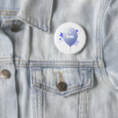 Birthday Blue Partys Balloon Name Button (Beispiel)