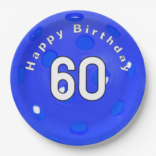 Birthday Blue Pickleball Pappteller