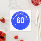 Birthday Blue Pickleball Serviette (Beispiel)