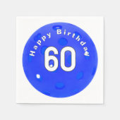 Birthday Blue Pickleball Serviette (Vorderseite)