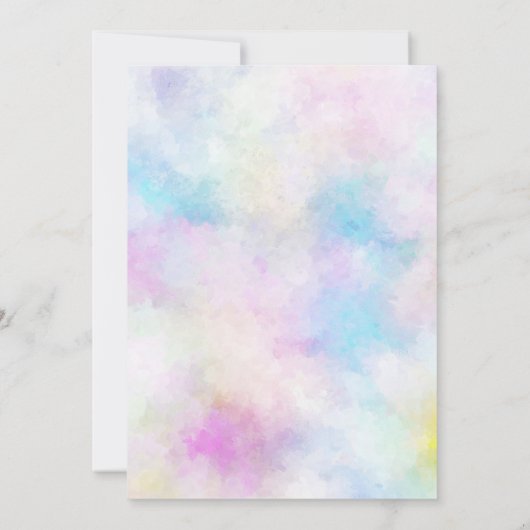 Birthday Blue Pink Floral Überraschungsdinner Einladung (Rückseite)