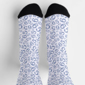 Birthday Blue Random Number Pattern Socken (Oben)