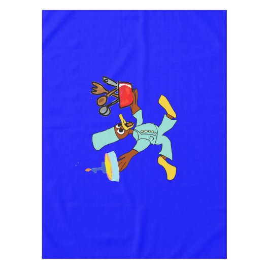 Birthday Blue Tablecloth Tischdecke (Vorderseite)