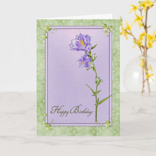 Birthday Bluebells in Frame Karte (Gelbe Blume)