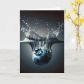 Birthday Blueberry Splash Karte (Gelbe Blume)