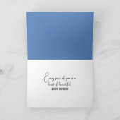 Birthday Bluebird in Aquarellkunst Karte (Innenseite)