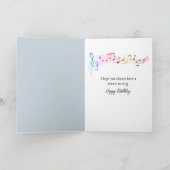 Birthday Bluebird mit amerikanischer Flagge singen Karte (Innenseite)